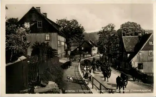 Altenau - Bergstrasse mit Kuhherde -39758