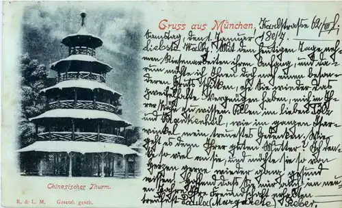 Gruss aus München - Chinesischer Thurm -39574