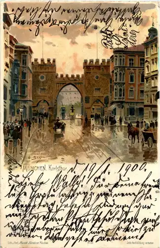 München - Karlsthor - Litho -39576
