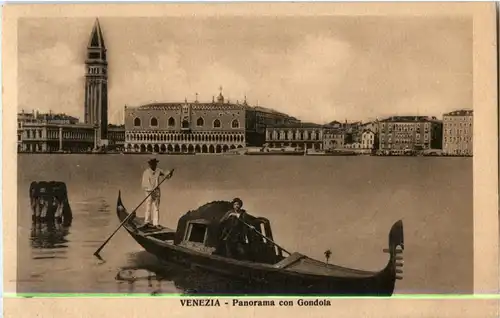 Venezia - Panorma con Gondola -38742