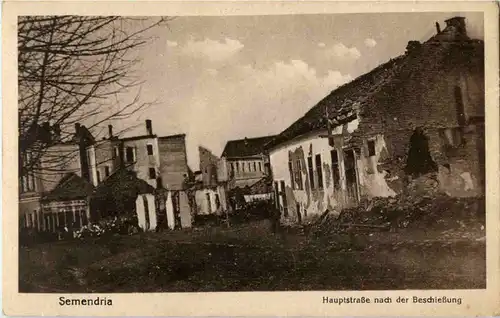 Semendria - Hauptstrasse nach der Beschiessung -50064