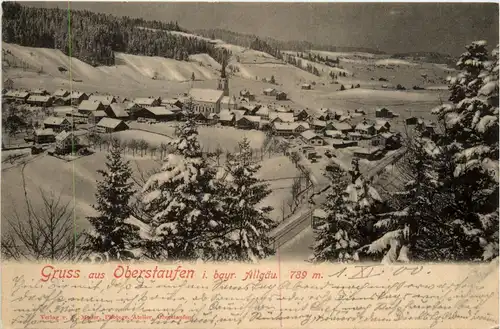 Gruss aus Oberstaufen, Allgäu Winterlandschaft -340402