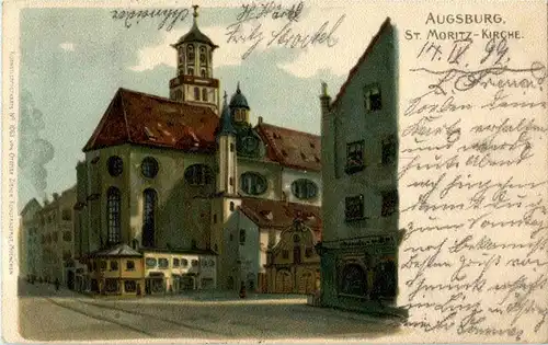 Augsburg - St. Moritz-Kirche - Litho -39620