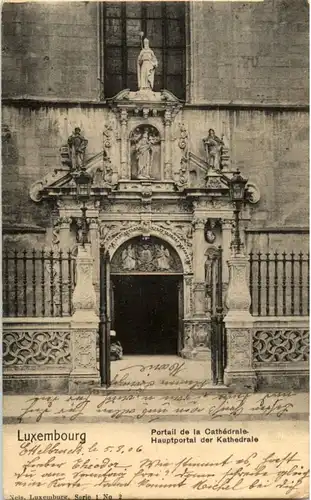 Luxembourg - Hauptportal der Kathedrale -50270