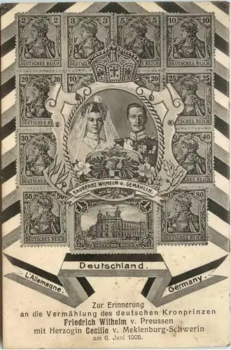 Zur Erinnerung der Vermählung Friedrich Wilhelm von Preussen 1905 -412684
