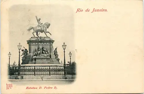 Rio de Janeiro 1899 - Estatua Pedro -413356