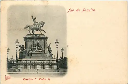 Rio de Janeiro 1899 - Estatua Pedro -413358