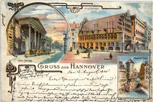 Gruss aus Hannover - Litho -413966