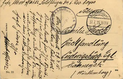 Stenay - Westlicher Kriegsschauplatz - Feldpost -413202