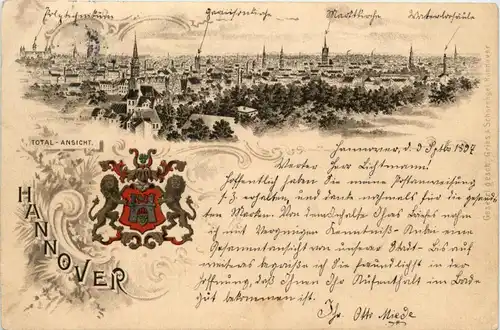 Gruss aus Hannover - Litho -414318