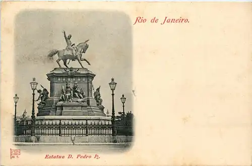 Rio de Janeiro 1899 - Estatua Pedro -413360