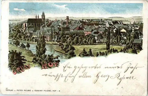 Gruss aus Hof - Litho -41338