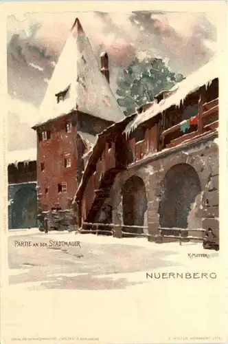 Nürnberg - Stadtmauer - Litho -413470