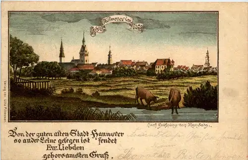 Gruss aus Hannover - Litho Bläser von Säckingen -414478