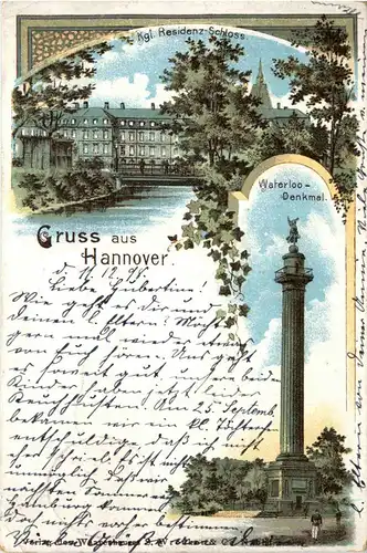 Gruss aus Hannover - Litho Bläser von Säckingen -414474