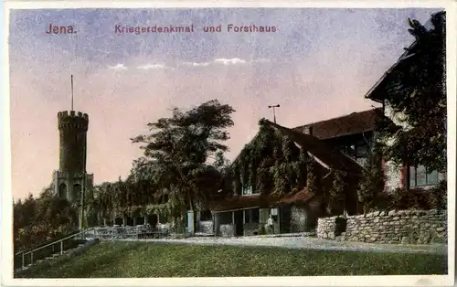Jena - Kriegerdenkmal und Forsthaus -41418