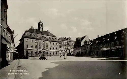 Burgstädt - Brühl mit Rathaus -41530