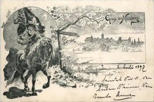 Gruss aus Nürnberg - Litho -416020