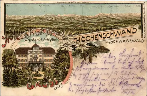 Hotel Höchenschwand im Schwarzwald - Litho -416476