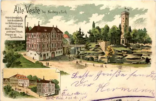 Alte Veste bei Nürnberg - Litho -416018