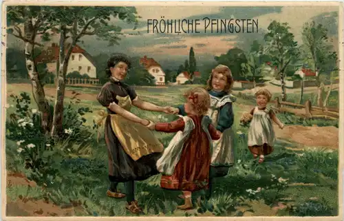 Fröhliche Pfingsten - Prägekarte -416948