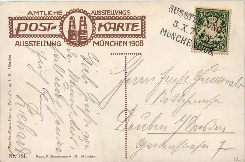 München - Ausstellung 1908 mit Sonderstempel -416440