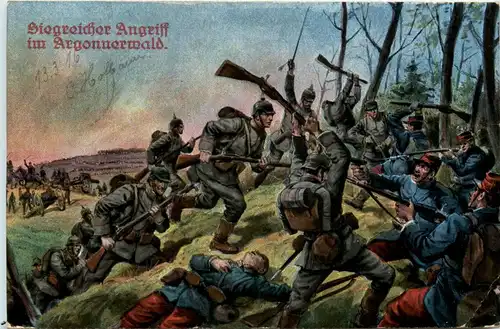 Siegreicher Angriff im Argonnerwald - Feldpost -417118