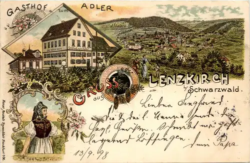 Gruss aus Lenzkirch - Litho -416496