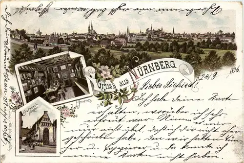 Gruss aus Nürnberg - Litho -416016