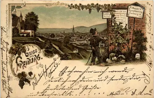 Gruss aus Freiburg - Litho -416836