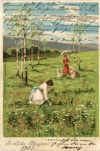 Fröhliche Pfingsten - Künstlerkarte Mailick -416944