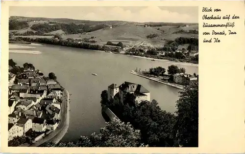 Passau - Blick von Oberhaus -41714