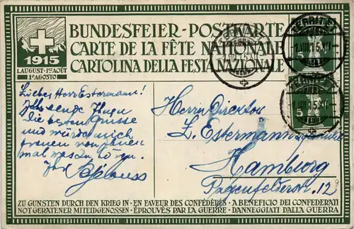 Bundesfeier Postkarte 1915 -417242