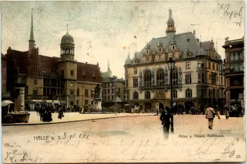 Halle - Altes und neues Rathaus -417332