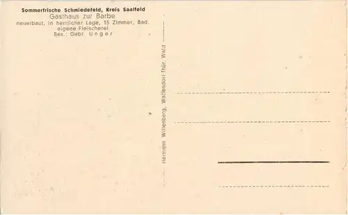 Schmiedefeld - Kreis Saalfeld - Gasthaus zur Barbe -41868