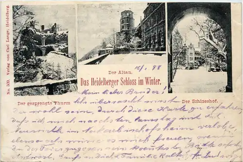 Heidelberg - Das Heidelberger Schloss im Winter -419310