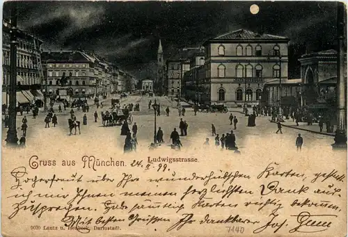 Gruss aus München - Ludwigsstrasse gesendet nach Türkei -418888