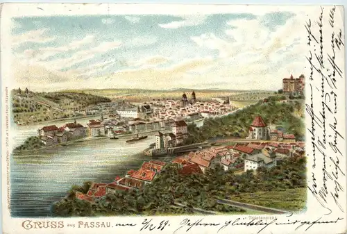 Gruss aus Passau - Litho -419546