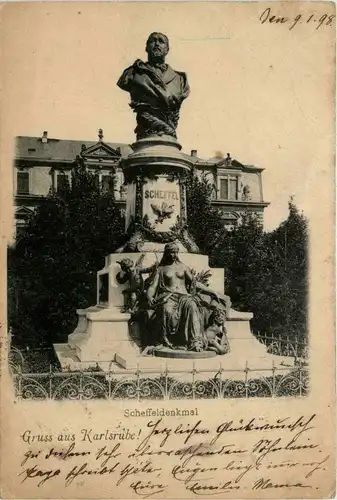 Gruss aus Karlsruhe - Scheffeldenkmal -419046