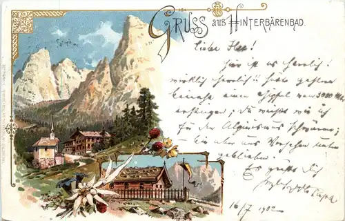 Gruss aus Hinterbärenbad - Litho -419372