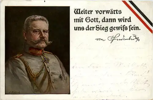 Hindenburg - Weiter vorwärts - Feldpost -419082