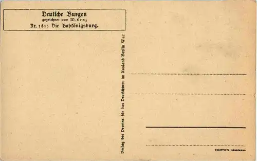 Die Hohkönigsburg - Künstler W. Lenz -41912