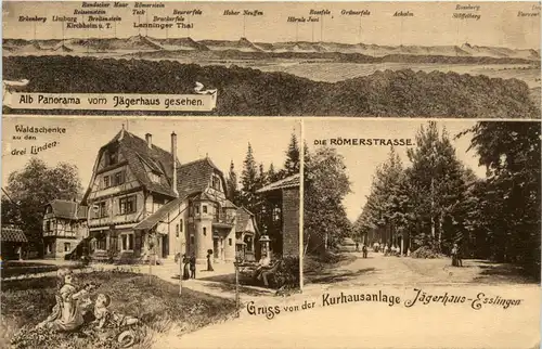 Esslingen - Gruss von der Kurhausanlage Jägerhaus -419174