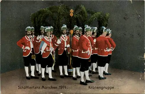 Schäfflertanz München 1914 - Kronengruppe -419202