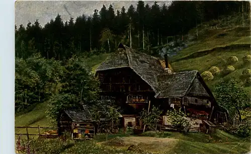 Haus aus dem Schapbachtal - Künstlerkarte H. Hoffmann -420110