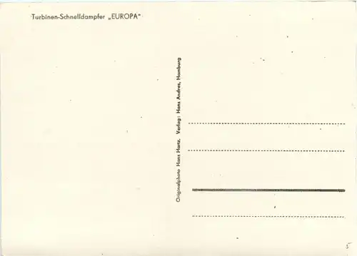 Turbinen-Schnelldampfer Europa -419790