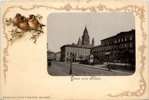 Mainz Gutenbergplatz - Litho -419610