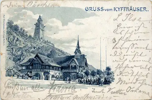 Gruss vom Kyffhäuser - Litho -419742