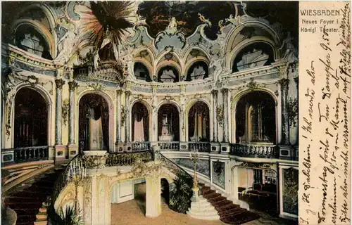 Wiesbaden - Neues Foyer des königl. Theater. -419870