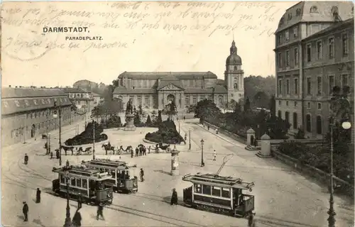 Darmstadt - Paradeplatz - Strassenbahn -419864